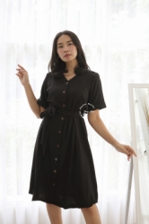 MAMAHAMIL Lolita Dress Baju Hamil Menyusui Katun Full Kancing Busui Friendly Outfit Kantor Modis   DRO 989  6  large